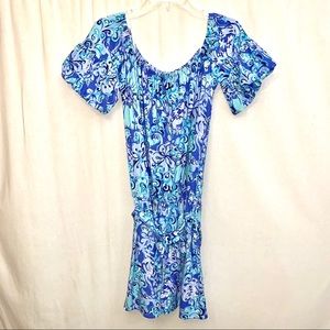 Lilly Pulitzer Samia off the shoulder Romper NWT M